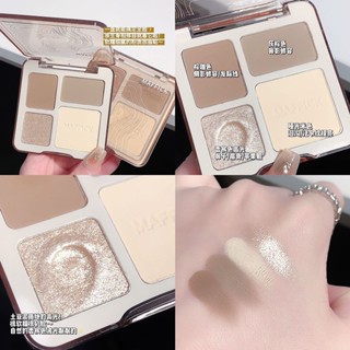 Face Contour Palette Natural Face Contouring Powder ซ่อมแซมและกระจ่างใสแวววาว HZMBB0861