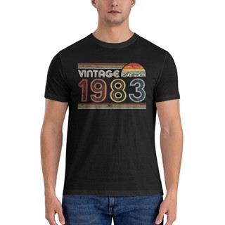 เสื้อยืด สไตล์วินเทจ 1983 คุณภาพสูง สําหรับผู้ชาย