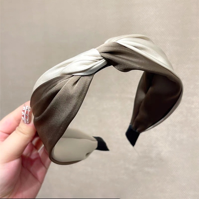 ที่คาดผม หนังไขว้ กว้าง เข้ากับทุกการแต่งกาย สไตล์ฝรั่งเศส เรโทร เครื่องประดับ สําหรับผู้หญิง - รูปที่ 6