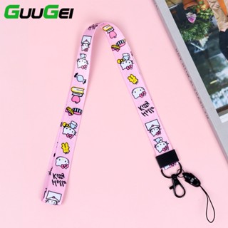 Guugei สายคล้องคอ ลายการ์ตูนน่ารัก สําหรับห้อยพวงกุญแจ บัตรนักเรียน