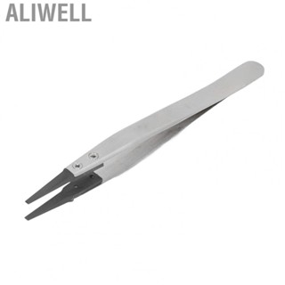 Aliwell StainlessSteelTweezers Matte Sandblasted Replaceable PPS Plastic Head