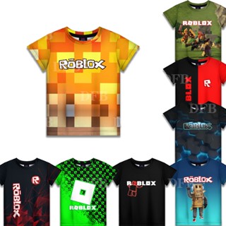 Roblox ใหม่ เสื้อยืดคอกลม แขนสั้น พิมพ์ลายการ์ตูนอนิเมะ 3D ระบายอากาศ แฟชั่นฤดูร้อน สําหรับเด็ก