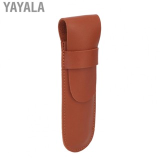 Yayala Manual Razor Protective Case  Handcrafte Stylish Brown Protection PU Razor Protective Bag  for Travel for Male