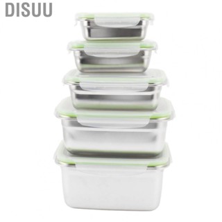 Disuu 304 Stainless Steel Lunch Box Leakproof  Storage Containers Square Bento Box Portable Lunch Container