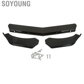 Soyoung Bumper Lip Air Chin Splitter  Low Airflow Classic Black Flexible Adjustment Front Bumper Lip Chin Spoiler  for Car