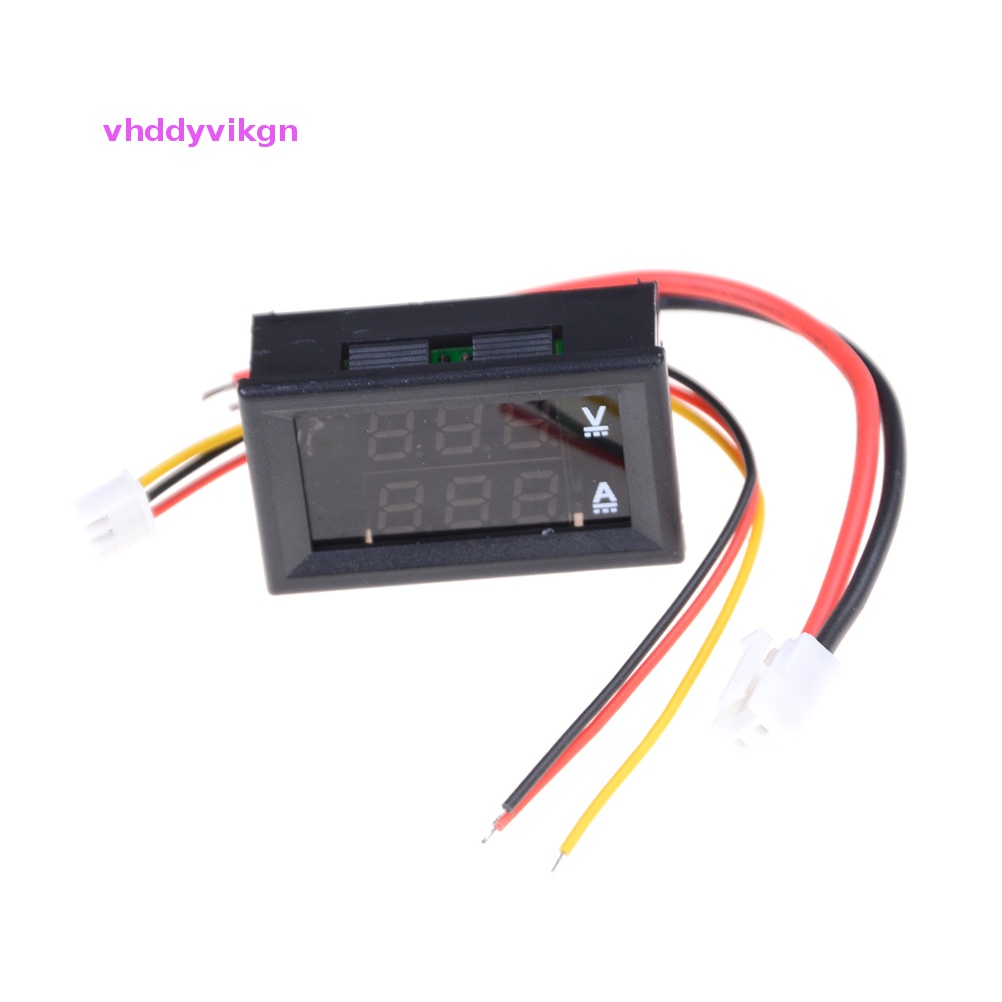 VHDD 100V 10A โวลต์มิเตอร์แอมป์มิเตอร์สีฟ้า + สีแดง LED Dual Digital Volt Amp Meter Gauge TH ราคา ถูกที่สุด ดีลบีเคเค