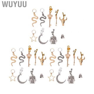 Wuyuu Decorative Hair Cuffs  Metal Hair Braid Decorations Jewelry  for Parties