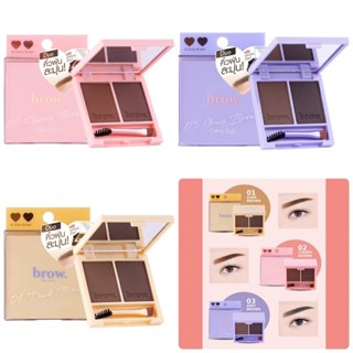 CATHY DOLL BROW DUO PACT 2.5G+2.5G ที่เขียนคิ้ว 2 เฉดใน 1 ตลับ