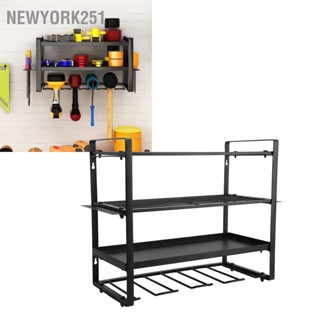 Newyork251 Power Tool Organizer Heavy Duty Rugged 4 Layer Storage Rack for Garage Room Workshop Shed Pegboard