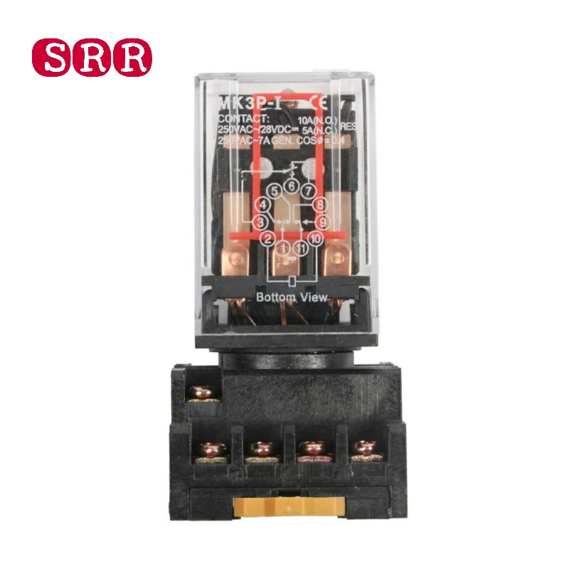 พร้อมส่ง MK3P MK-3P ใหม่ปลั๊กรีเลย์ 11PIN 3P 220V AC/DC 12V 24V COIL พร้อมฐานซ็อกเก็ต i ร้านเราส่งทุ