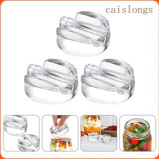 Clear Jar Pickling Weights Wide Mouth Fermenting 3 Pcs