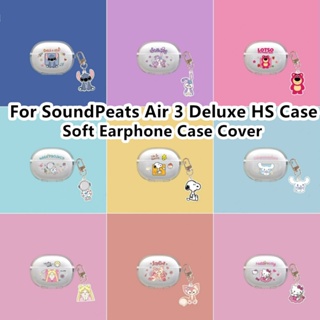 พร้อมส่ง!  เคสใส แบบนิ่ม ลายการ์ตูน สําหรับ SoundPeats Air 3 Deluxe HS SoundPeats Air 3