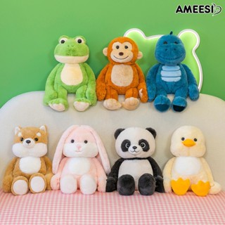 Ameesi หมอนตุ๊กตานุ่ม รูปการ์ตูนกบ กระต่าย แพนด้า ลิง เป็ด 30 ซม. ของขวัญวันเกิด สําหรับเด็ก