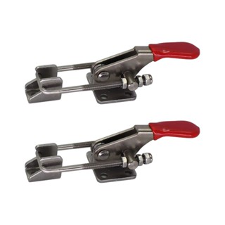 2pcs Quick Release Hand Tool Stainless Steel Cabinet Heavy Duty Horizontal Anti Slip Holding Capacity Toggle Clamp