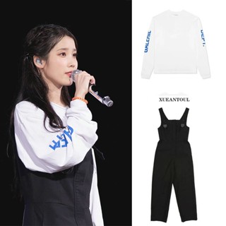 Wmgfz iu Li Zhien เสื้อกันหนาวแขนยาว คอกลม ผ้าฝ้าย พิมพ์ลาย ทรงหลวม