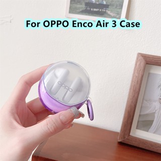 【ของแท้】เคสหูฟัง แบบนิ่ม แบบใส ไล่โทนสี สําหรับ OPPO Enco Air 3 Enco Air 3