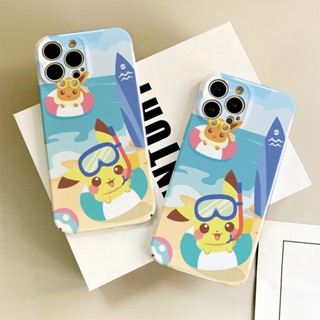 เคสโทรศัพท์มือถือแบบแข็ง ลายโปเกม่อน ปิกา ปิกาจูน่ารัก สําหรับ iPhone 14 13 12 11Pro Max Plus Mini XS X Max XR SE2020 2022 8 7 6S 6 Plus