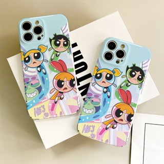 เคสโทรศัพท์มือถือ แบบแข็ง พิมพ์ลาย P-Powerpuff Three Sisters สําหรับ Apple iPhone 14 13 12 11Pro Max Plus Mini XS X Max XR SE2020 2022 8 7 6S 6 Plus