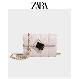 Zara ใหม่ กระเป๋าสะพายไหล่ สะพายข้าง แต่งสายโซ่ สีทอง ขนาดเล็ก ไฮเอนด์ สําหรับผู้หญิง 2023