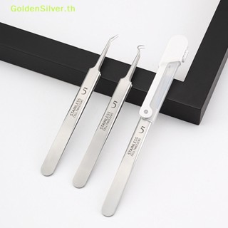 Goldensilver แหนบกําจัดสิวเสี้ยน มีไฟ Led สีเงิน สําหรับกําจัดสิวเสี้ยน TH