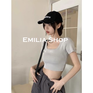 EMILIA SHOP เสื้อยืด เสื้อผ้าฝ้าย เสื้อผ้าแฟชั่นผู้หญิง 2023 new A29J1FW 0602