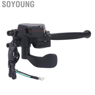 Soyoung Dual Brake Lever Assembly Rustproof Abrasion Resistant Thumb Accelerator Cable Professional Reliable Simple Installation for