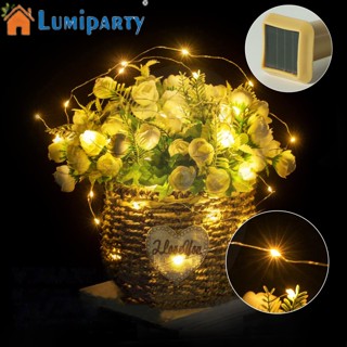 Lumiparty สายไฟหิ่งห้อย Led 8 ดวง พลังงานแสงอาทิตย์ ชาร์จไฟได้ สําหรับตกแต่งขวดไวน์ ปาร์ตี้ กลางแจ้ง 6 ชิ้น