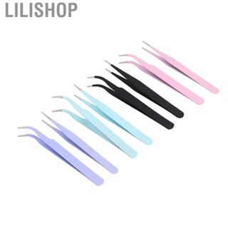 Lilishop Tweezer Set  Accuracy Tweezer High Carbon Steel Elbow Pointed  for Eyebrow