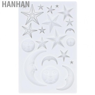 Hanhan Silicone Fondant Mold Star Moon Face Nonstick  Grade Silicone Reusable He JY