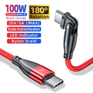 สายชาร์จ USB C เป็น Type C PD100W 60W C Type ชาร์จเร็ว สําหรับ Samsung Huawei Xiaomi Macbook แล็ปท็อป