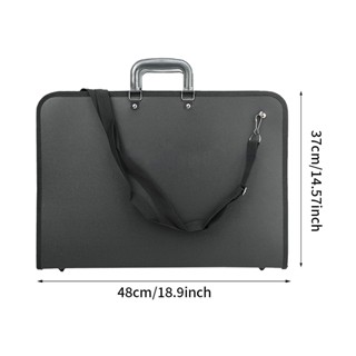 A3 With Shoulder Strap Outdoor Waterproof Large Capacity Portable Weather Resistant Drawing Painting Art Portfolio Case