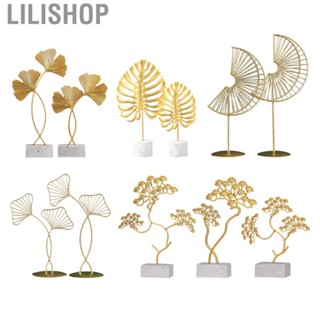 Lilishop Exquisite Iron Gold Leaf Ornaments Iron Tree Desktop Art Decoration Home Decoration