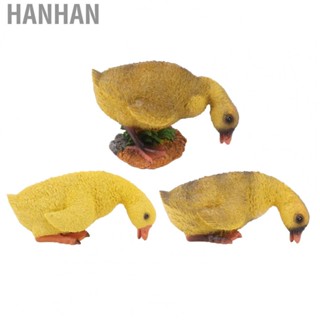 Hanhan Duck Statue  Lovely  Fading Weather Resistant Vivid Lasting Yard Statue Resin  for Balcony