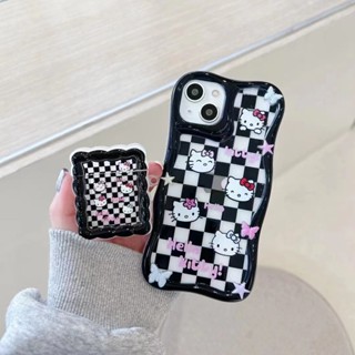 เคสโทรศัพท์มือถือ กันลื่น ลายคิตตี้น่ารัก สําหรับ iPhone 14Pro Max 14Pro iPhone 14 iPhone13 Pro iPhone 13Pro Max iPhone12 Pro Max 12 Pro 12 iPhone 11 AirPods 1 2