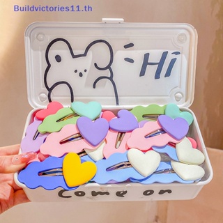 Buildvictories11 กิ๊บติดผม รูปคลื่นหัวใจน่ารัก สีแคนดี้ สําหรับเด็กผู้หญิง TH