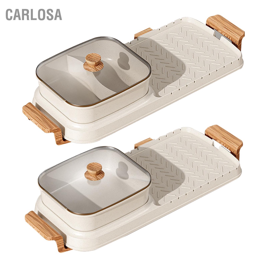 CARLOSA Electric Hotpot Grill Smokeless Indoor Barbecue Pot ...