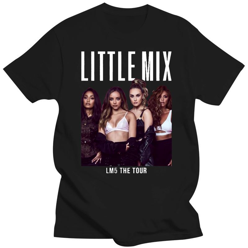 ปลา1  เสื้อยืด Little Mix Girls LM5 Music Tour 2019 เสื้อยืดลําลองสําหรับผู้ชายผู้หญิง แขนสั้น พิมพ์