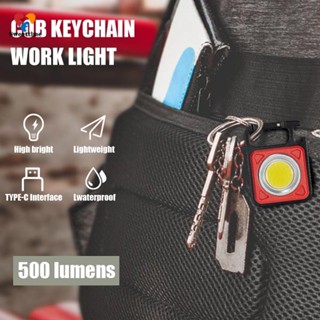 ไฟฉาย Led อเนกประสงค์ แบบชาร์จ Usb Cob Mini Key Chain Lamp