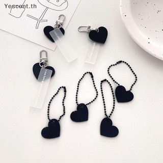 Yescont พวงกุญแจ จี้รูปก้อนเมฆหัวใจ สีดํา น่ารัก เครื่องประดับ สําหรับห้อยกระเป๋า หูฟัง ของขวัญ ให้เพื่อน TH