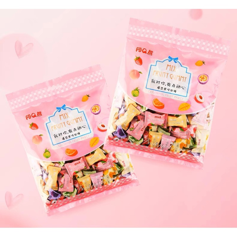 (TG009) เยลลี่กัมมี่ สอดไส้ ผลไม้ เคลือบคอลลจาเจน เคี้ยวหนึบ รสผลไม้ อร่อย เยลลี่ผลไม้ พร้อมส่ง