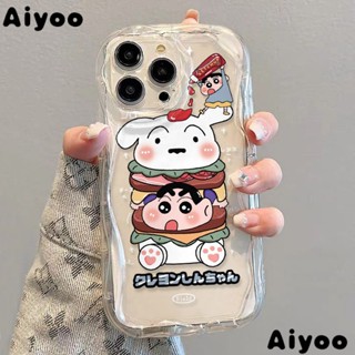 11 เคสนิ่ม xs / 13✅เคสโทรศัพท์มือถือแบบใส กันกระแทก ลายการ์ตูนชินจัง สําหรับ Iphone 127 promax r 14 8p EAZ6