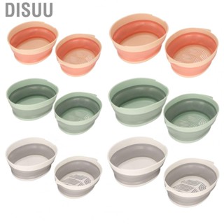 Disuu Double Layer Drain  Foldable Design Double Layer Colander Separate Design for Outdoor