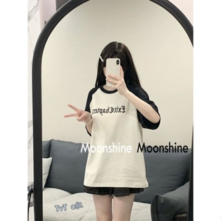 Moon  เสื้อครอป เสื้อแฟชั่นผู้หญิง y2k สีพื้น สําหรับผู้หญิง ใส่ไปคลับ ปาร์ตี้ 2023 สบาย รุ่นใหม่ Trendy คุณภาพสูง A29J1O8 36Z230909