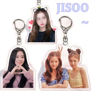 พวงกุญแจอะคริลิค Jisoo Black-Pink สีดํา สีชมพู จํานวน 1 ชิ้น