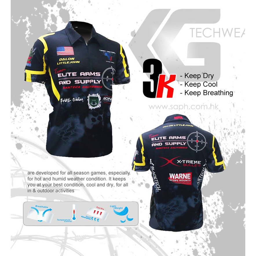 Ipsc Security Tactics ยิง Cz Shadow ทีม Glock Sigsauer ผลิตภัณฑ์คุณภาพสูง Fully Sublimated 2023 Polo