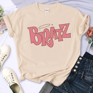 เสื้อยืด พิมพ์ลายการ์ตูนอนิเมะ Bratz 2000s แฟชั่นฤดูร้อน สําหรับผู้หญิง