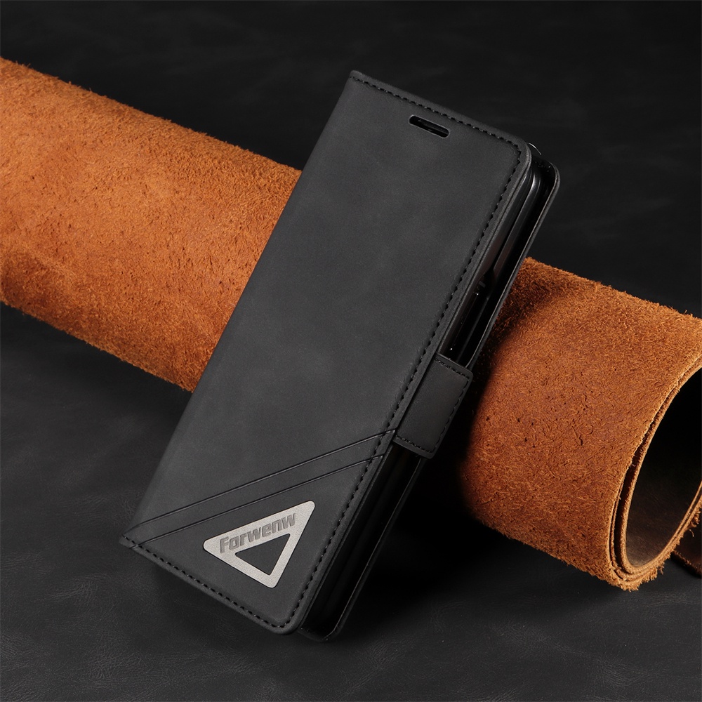 เคส Case for Samsung Galaxy Z Fold 5 3 4 5G Fold3 Fold4 Fold5 เคสฝาพับ เคสเปิดปิด โทรศัพท์มือถือหนัง PU แข็ง ฝาพับแม่เหล็ก พร้อมช่องใส่บัตร ตั้งได้ สไตล์เรโทร สําหรับ Retro Leather Case Flip Cover Wallet Mobile Phone Casing ซองมือถือ