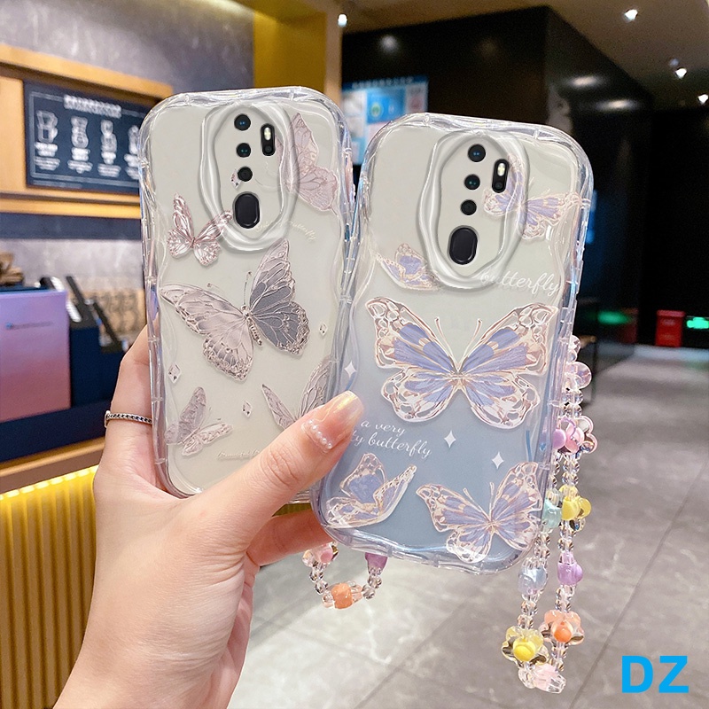 เคส OPPO A5 2020 A9 2020 กรณีโทรศัพท์ซิลิโคนน่ารักพร้อมสร้อยข้อมือ TY2