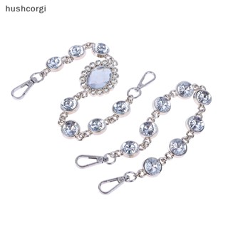 [hushcorgi] สายโซ่คล้องกระเป๋า ประดับเพชรเทียม แฟชั่นสําหรับผู้หญิง พร้อมส่ง