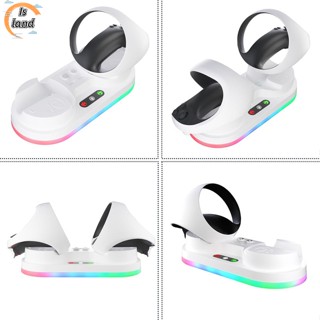 【IS】แท่นชาร์จคอนโทรลเลอร์ พร้อมไฟ RGB สําหรับ Ps Vr2